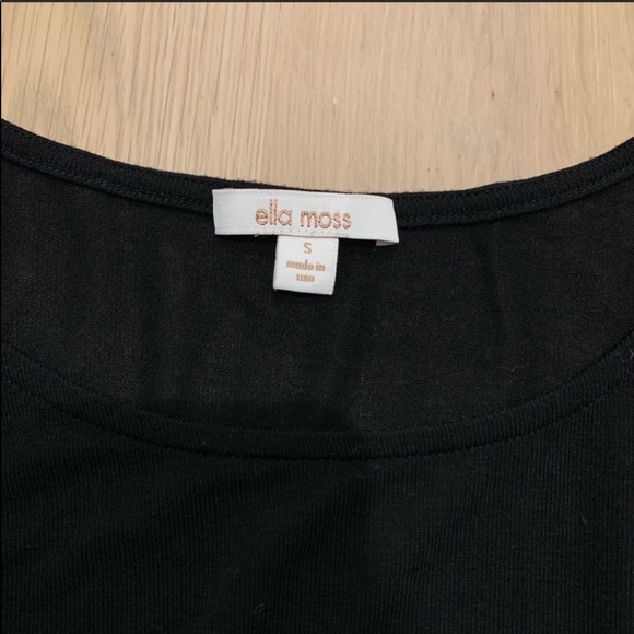 Ella Moss Icon Short Sleeve Tee Shirt Top Black - Picture 6 of 12